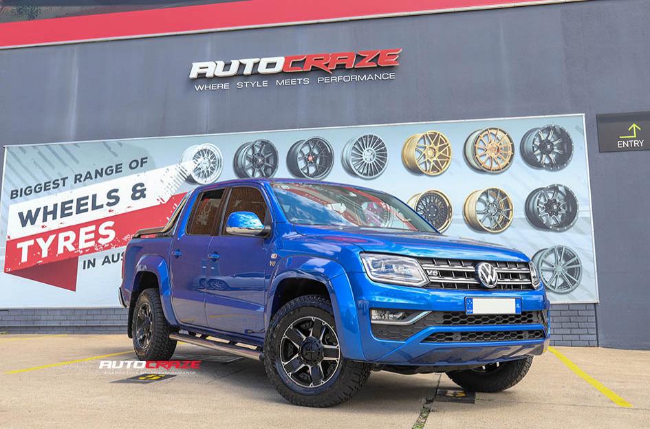 VOLKSWAGEN AMAROK ROCKSTAR XD 2 MATTE BLACK MACHINED FACE